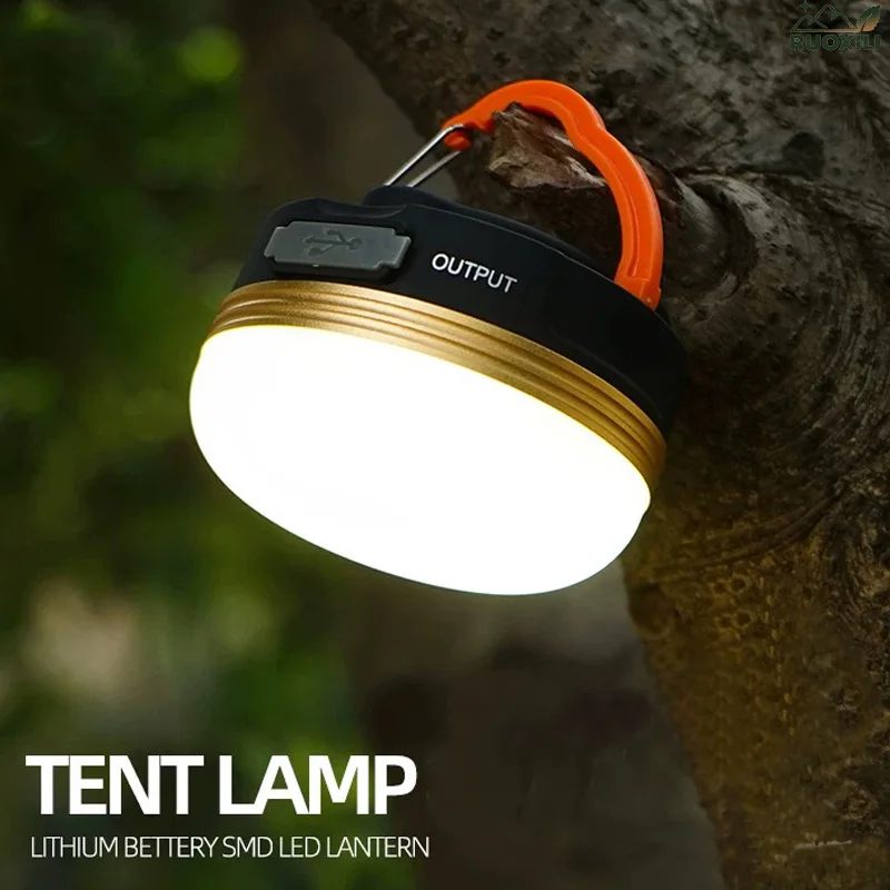 

Portable LED Camping Light USB Rechargeable Lighting Tent Lamp Outdoor Waterproof Camping Hiking Night Lantern