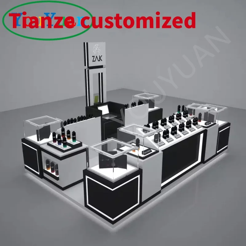 

(customized)Modern Jewelry Vitrine Glass Showcase Display Retail Store Counter kiosk showcases