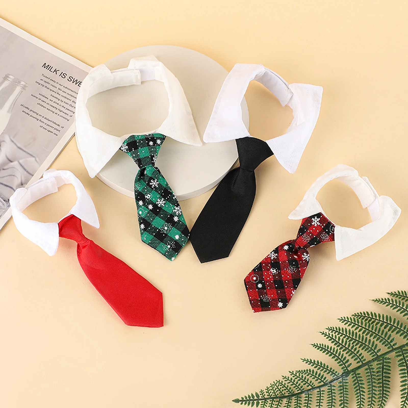 Corbata para Gato, corbata a cuadros con copos de nieve, traje para gato, bufanda, corbata para perro de estilo británico, accesorios para perros, corbata de utilería para juegos de rol para mascotas