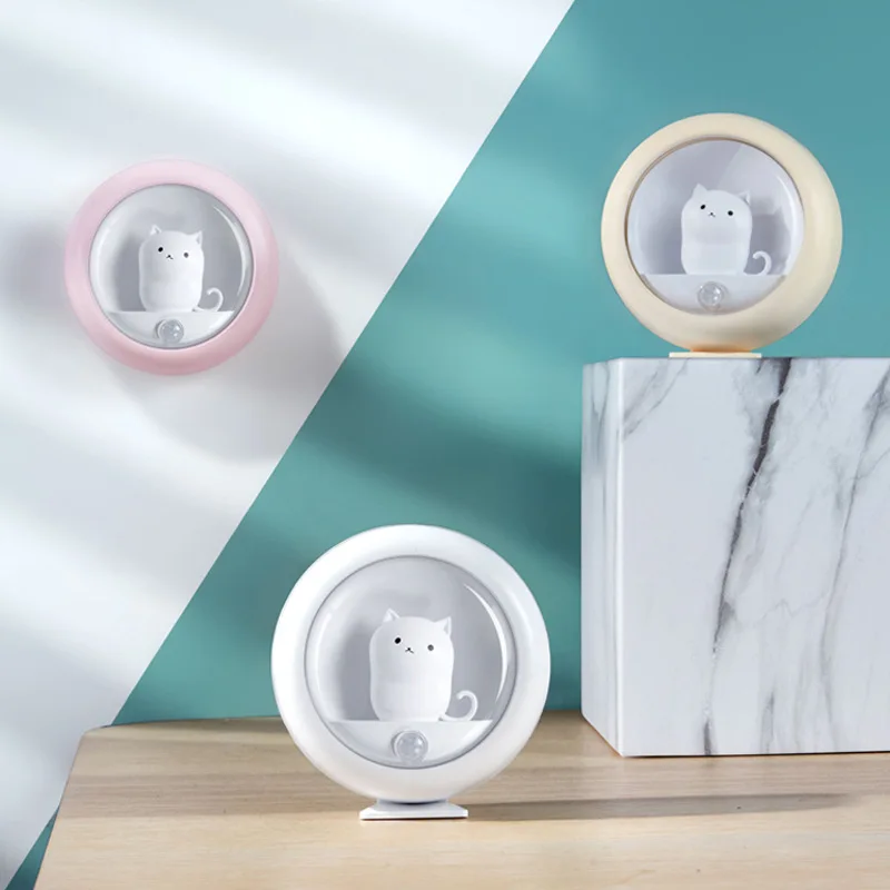 New mijia Creative Led Nightlight USB Charging Corridor Human Induction Lamp Wardrobe Bedroom Bedside Table Lamp
