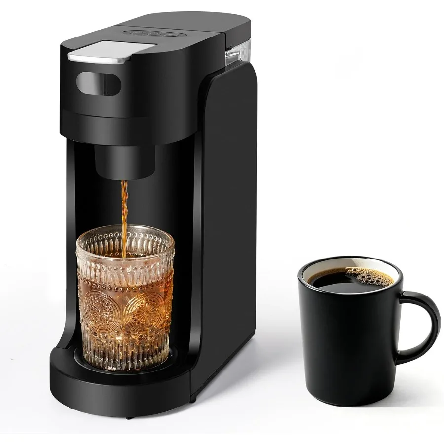 

Single Serve Coffee Maker for K Capsule 3 Seconds Instant Hot with Adjustable Temperature Control Dual Brew Modes Transparent W