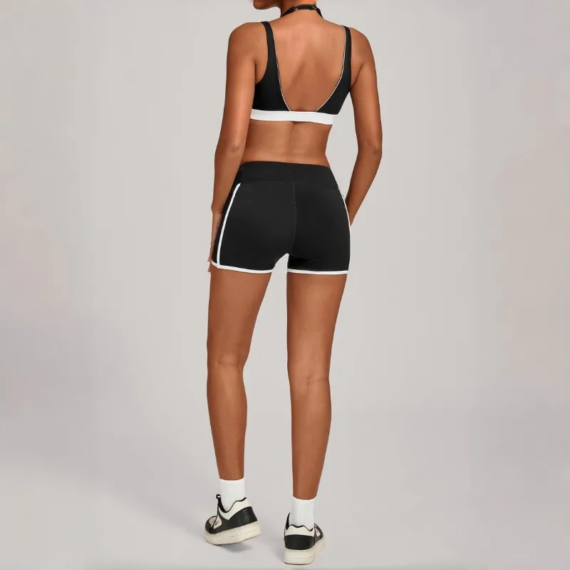 

Women's Color Blocked Yoga Set High Elasticity Slimming and Slimming Sports Set Outdoor Running and Leisure Fitness Set