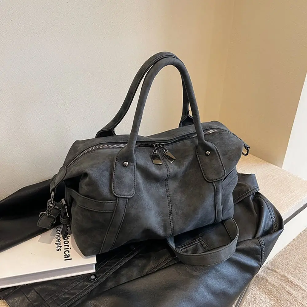 New Frosted Texture Women Shoulder Bag Retro Large Capacity Handbag PU Leather Tote Bag Crossbody Bag School/Travel/Work