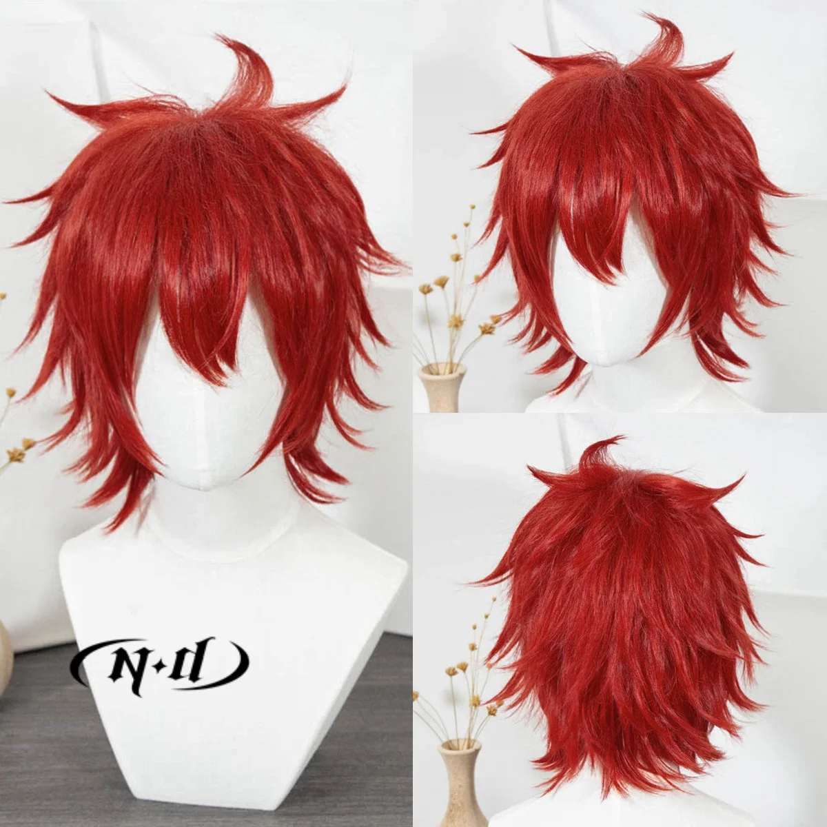 ND 린네 아마기 코스프레 가발 헤어피스 앙상블 스타 코스프레 헤어 가발 코믹콘 코스터 의상 테마 파티 내열성