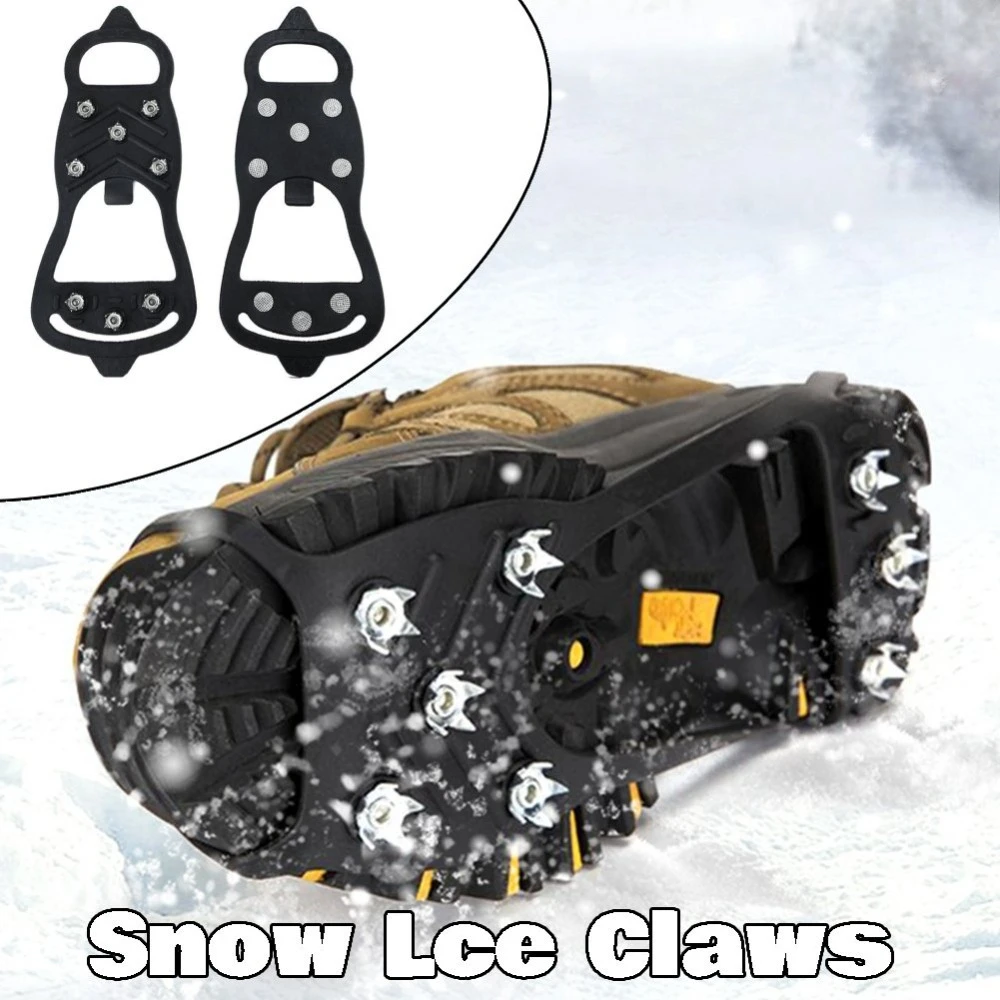 Rock Climbing Crampons 1 Pair 58 Tooth Anti Slip Spikes For Outdoor Mountaineering Snow Hiking Skiing Unisex Shoe Covers