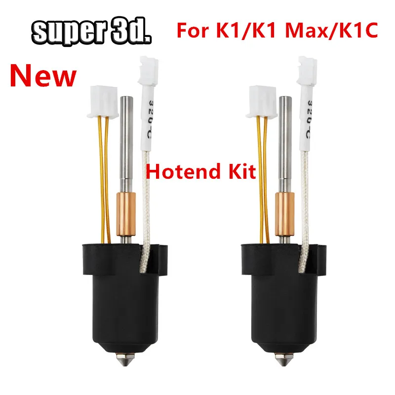 

Hotend For Creality K1C K1 MAX Ceramic Heating Block Kit Thermistor Quick-Swap Nozzle High Flow Printing 3D Printer Parts Update