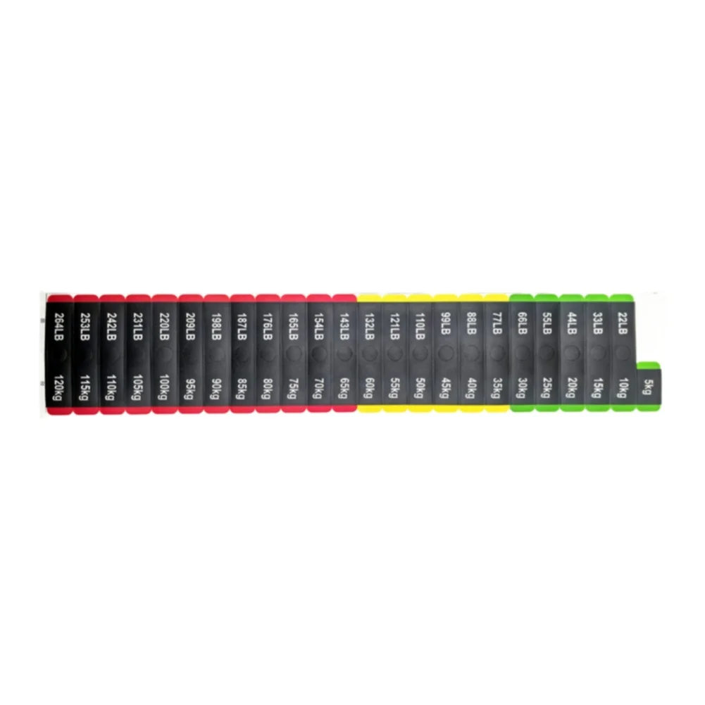 Plastic Weight Stack Sticker Kit 2pcs for Home Gym Use 5kg to 120kg Increments Waterproof Wear Resistant Labels