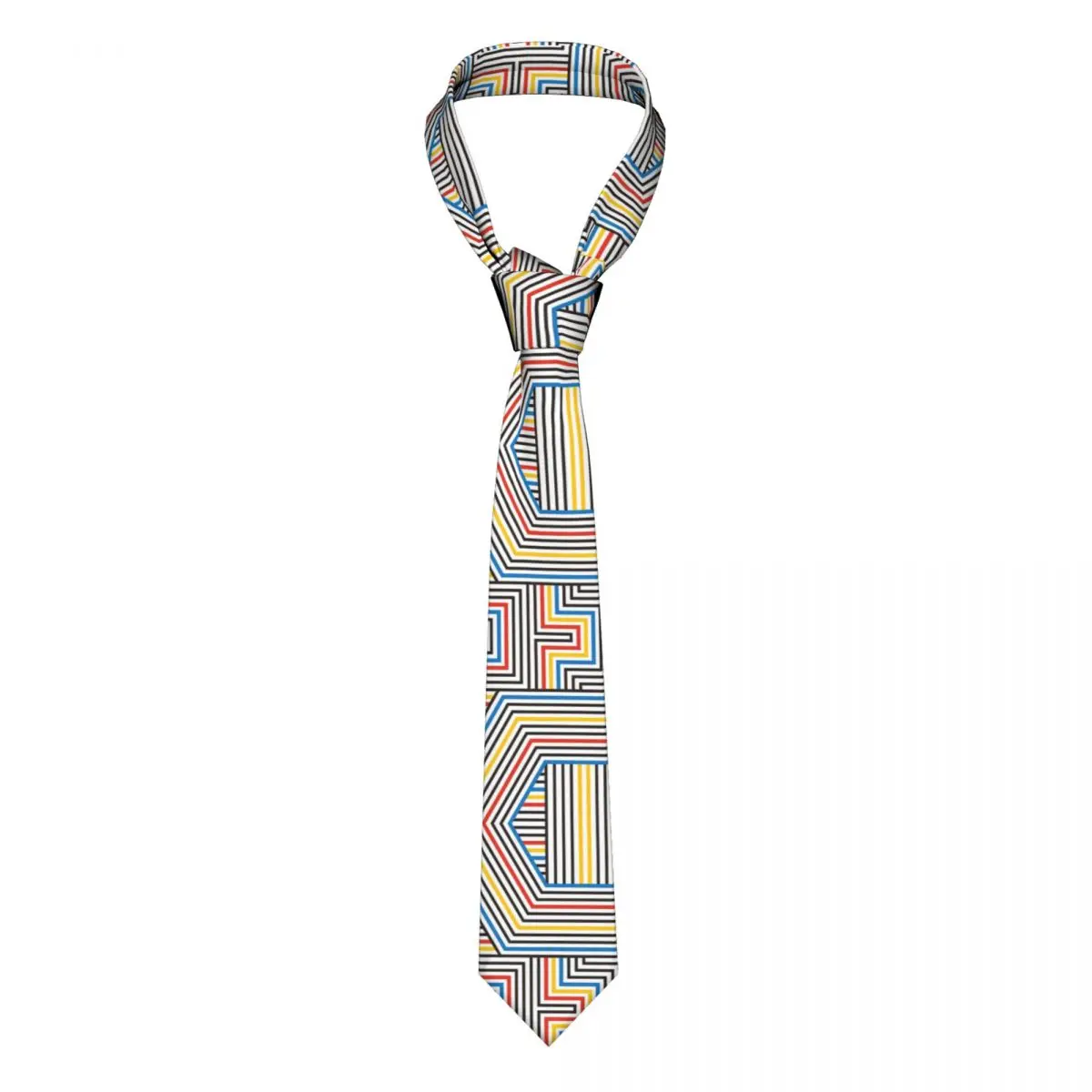 

Mondrian Color Dazzle Stripes Neckties Men Silk Polyester 8 cm Wide Abstract Geometric Neck Tie Shirt Accessories Cravat Busines