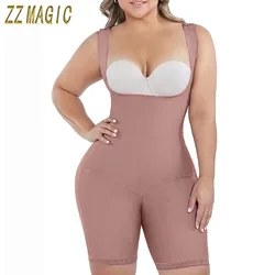 Fajas Colombianas Stage 2 For Women Postpartum Girdle BBL Seamless Bodysuit Open Crotch Shapewear Corset Slimming Body Shaper