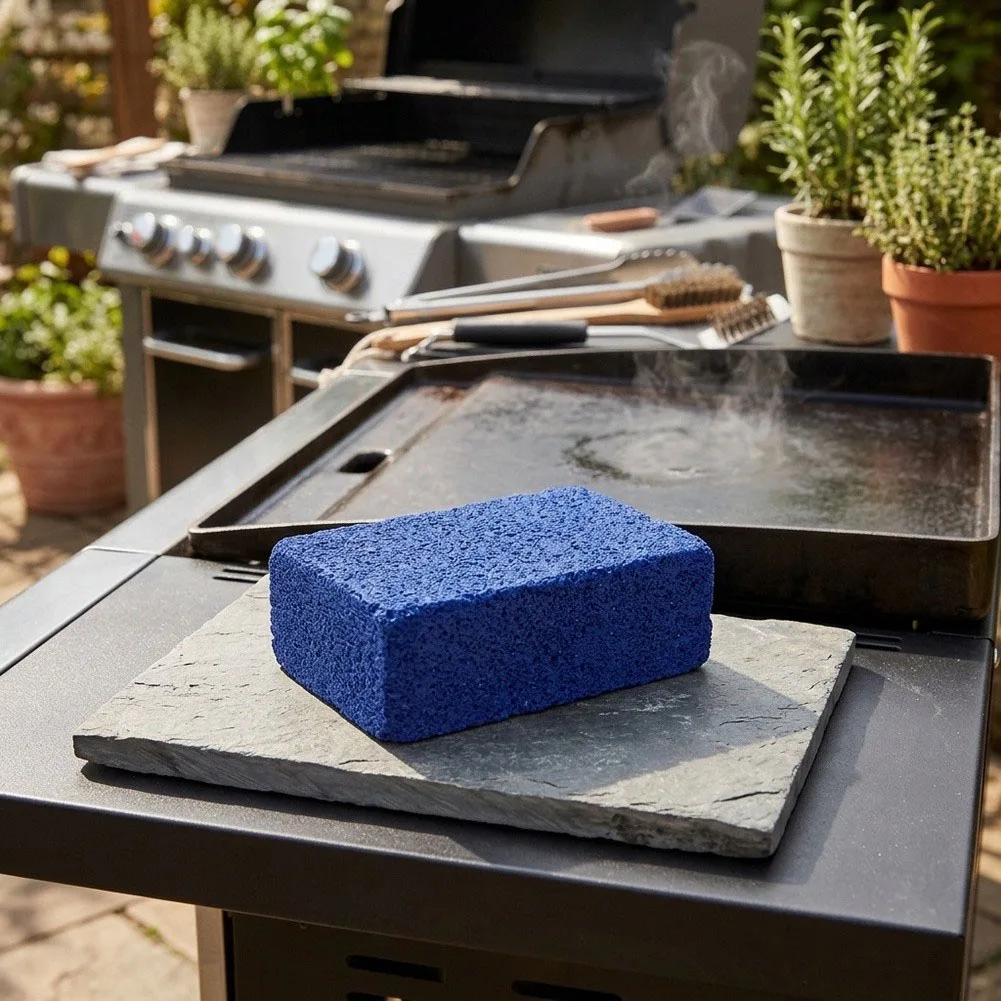 BBQ Cleaning Stones - Effortlessly Remove Grease & Stains Safely BBQ Grill Grill Plate Cleaning Tool Grease Cleaning