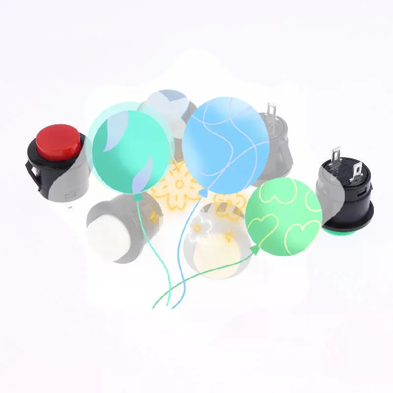 5/10 قطعة لحظة مفتاح بـزر دفع R13-507 16 مللي متر مفتاح دائري 2 دبابيس ON-OFF الذاتي إعادة تعيين لوحة تصاعد #3