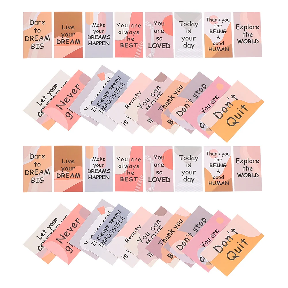 

2 set 2 Sets Motivational Cards Employee Student Inspirational Quote Cards Daily Encouragement Office Greeting