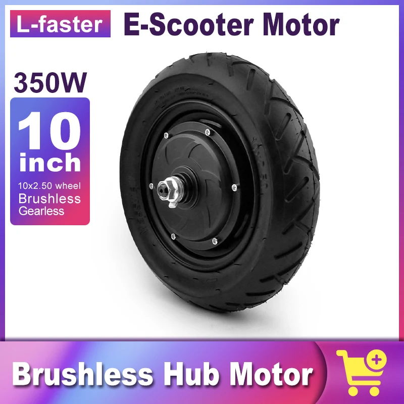 

Brushless motor hub for electric scooter, 10x2.50 tire, 350W, 36V, 35 km/h