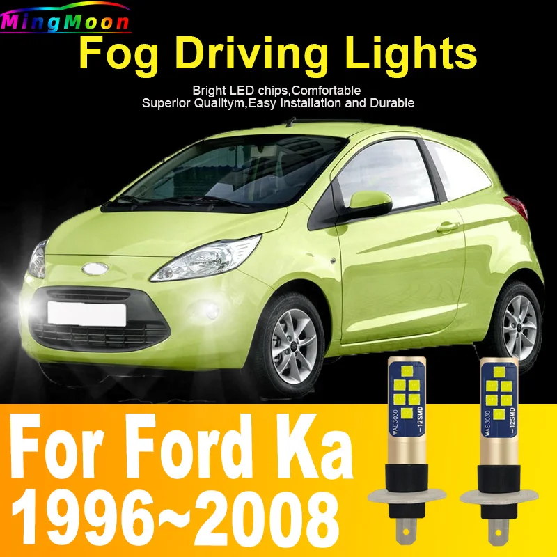 2x H1 Led Light Canbus Bulb Car Headlight High Power DRL Auto Fog Diode Moto Driving Running Lamp 12V 55W For Ford Ka 1996~2008