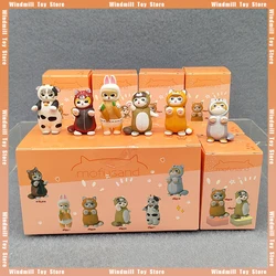 4cm Mofu Cat sands Action Figure Collection Set Animal Headgear Doll Kawaii Cute PVC Model Desktop Decoration Crafts Gifts Toys