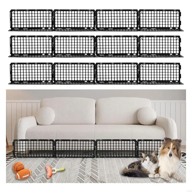 A2BB Furniture Blocker Panels with Slide-In Placement, L-Profile Plastic Panels That Link Beneath Sofas, Bed Frames, or Cabinets