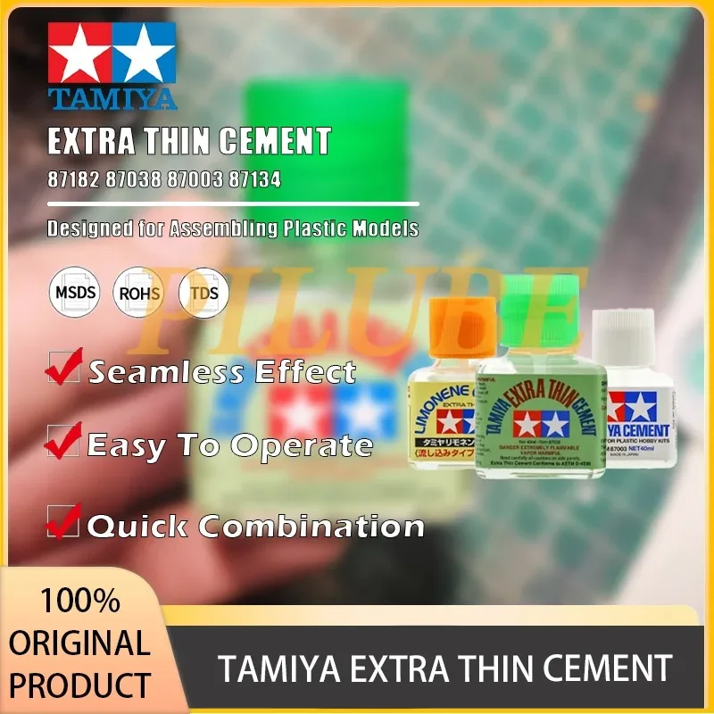 TAMIYA 87182 87038 87003 87134 CEMENTO EXTRA FINO Modello in plastica Montaggio Adesivo Cucitura Riempitore Incollaggio di precisione originale