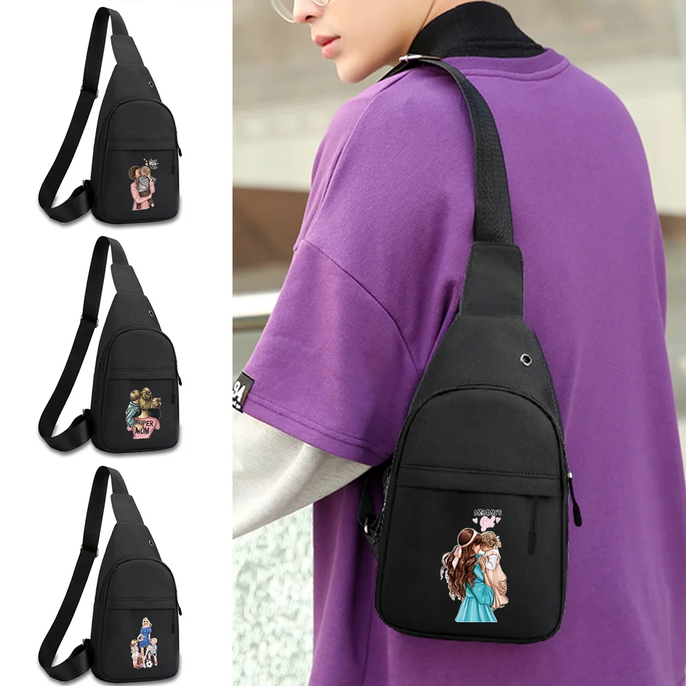 Lightweight Single-shoulder Chest Crossbody Bag, Partitioned Inner Compartments, Storage Bag for Outdoor Small Items