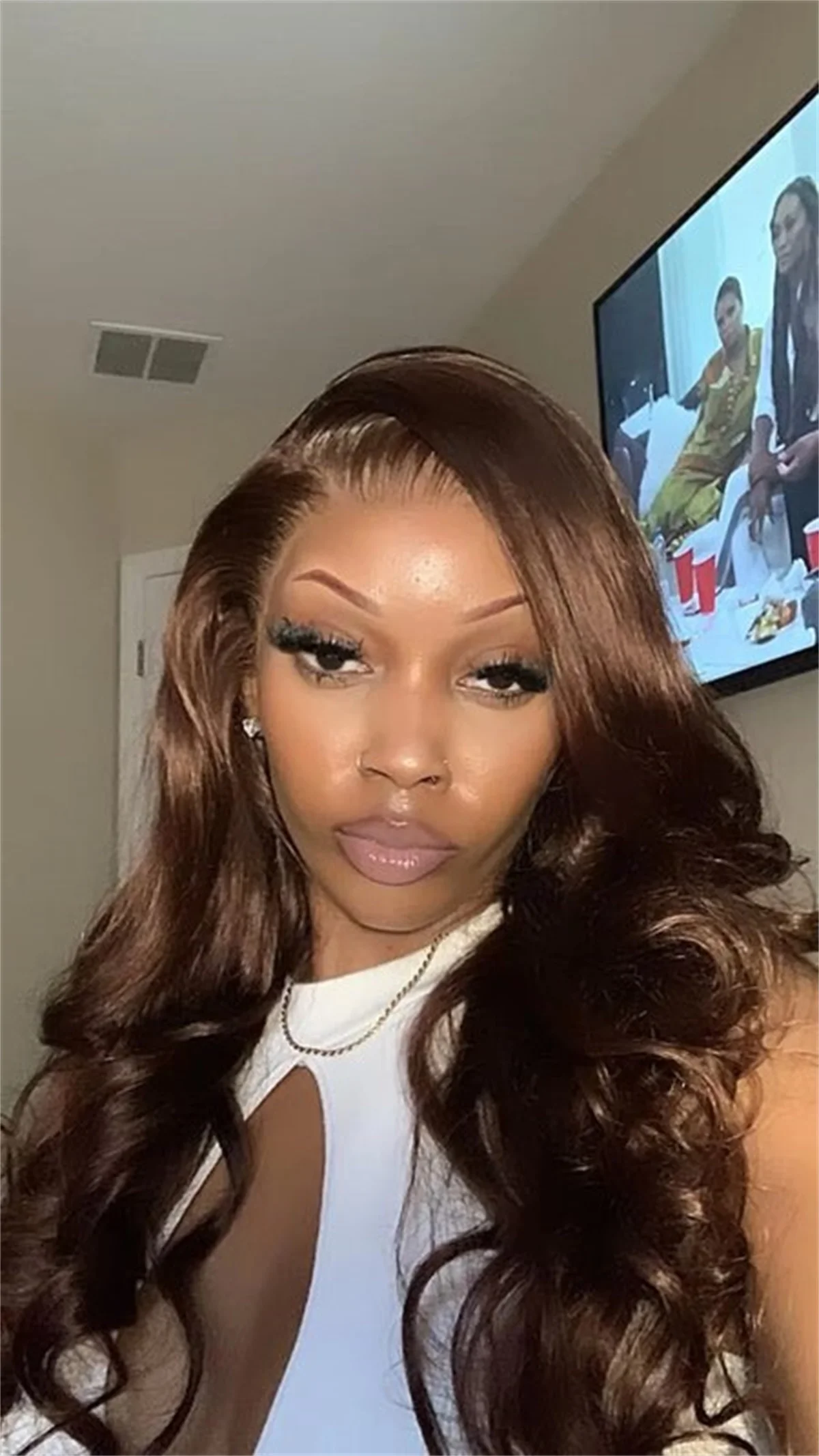Body Wave Lace Front Lace Frontal Human Hair Wig 13x4 13x6 Transparent Lace Wigs Pre Plucked Baby Hair 22 28 Inch 200% Density Chocolate Brown Hair Wigs For Ladies  4x4 5x5 Lace Closure