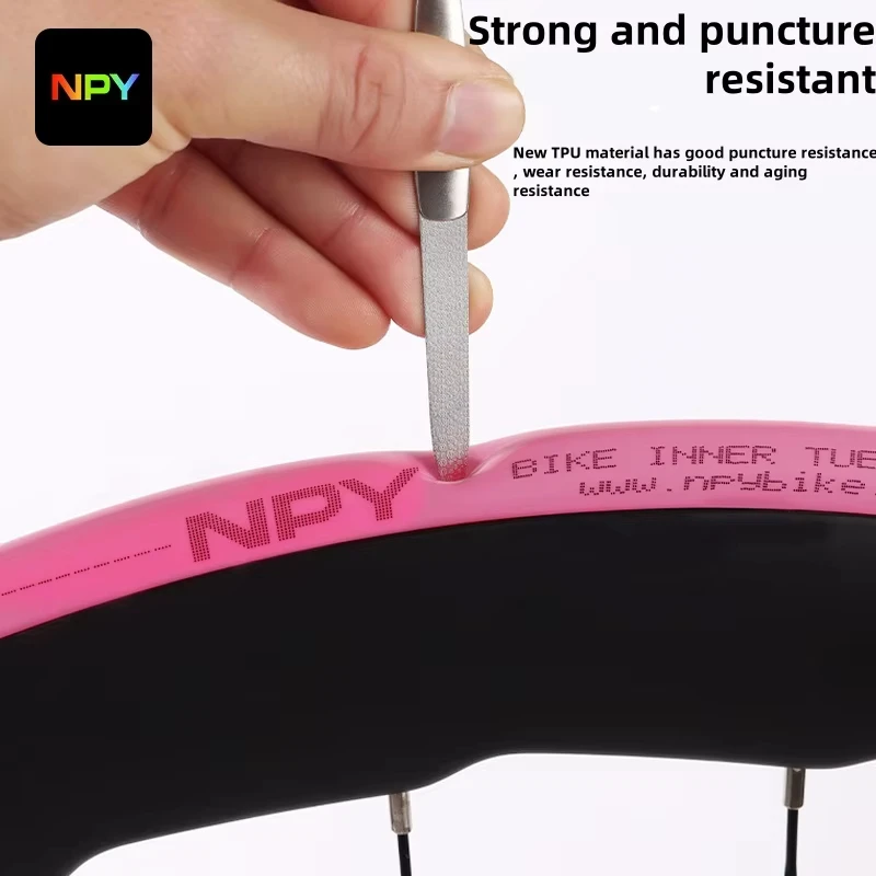 

NPY Bike TPU Inner Tube 700c Light 28/36g for Road/MTB/27.5/29/Gravel Bicycle TPU Material Tire 45/65/85mm Length French Valve