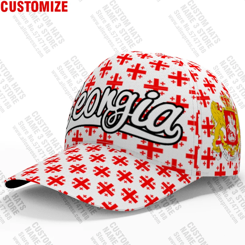 Georgia Baseball Caps Free 3d Custom Made Name Number Team Logo Ge Georgian Hat Geo Country Travel Free Nation Flag 995 Headgear