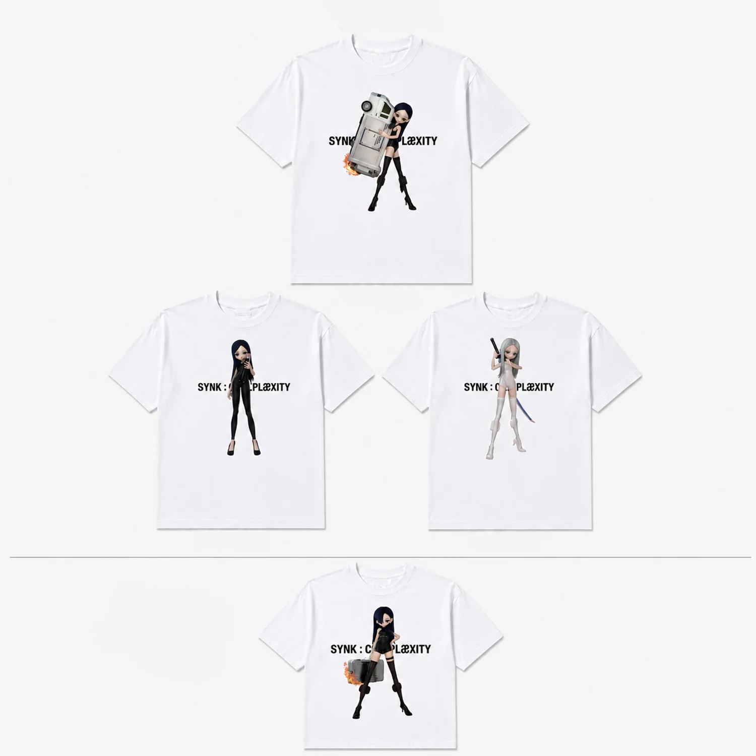 2026 SYNK COMPLæXITY Live Tour Style T-Shirt, inspiriert von koreanischen K-Pop-Girlgruppen, Oversized Tee, Y2K Streetwear, Fan-Geschenk