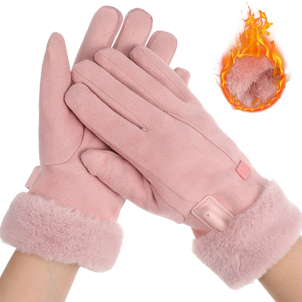 

1Set USB Heated Gloves Premium Thermal Mitts for Outdoor Sports Windproof Electric Hand Warmers for Riding Skiing Winter