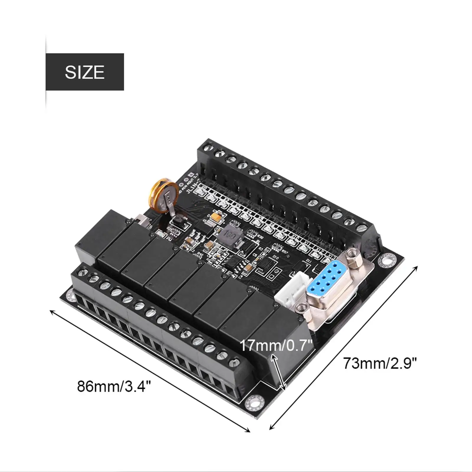 Placa de Control Industrial programable, controlador lógico, regulador PLC, DC 24V, FX1N-20MR