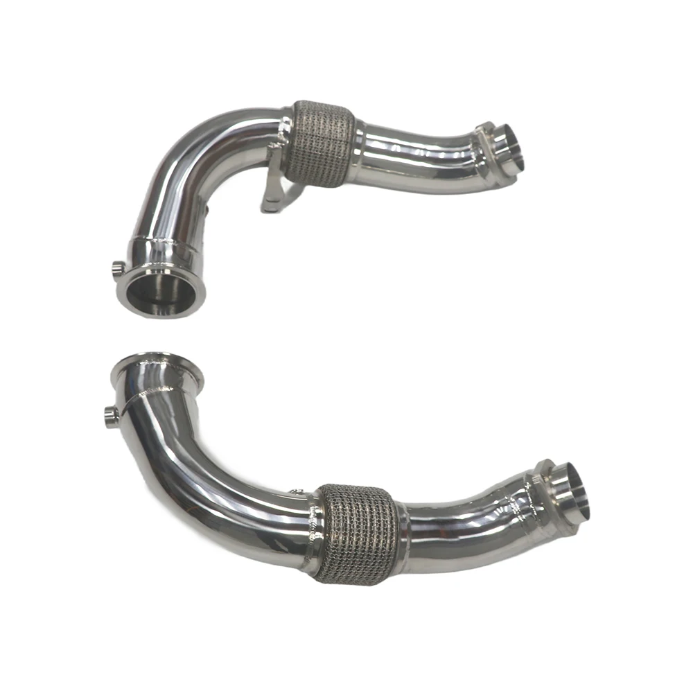

For Steel High-Performance Straight Header Exhaust Downpipe 4.4T N63 Engine 1.5mm Steel Sheet TIG Welded For 550i 650i
