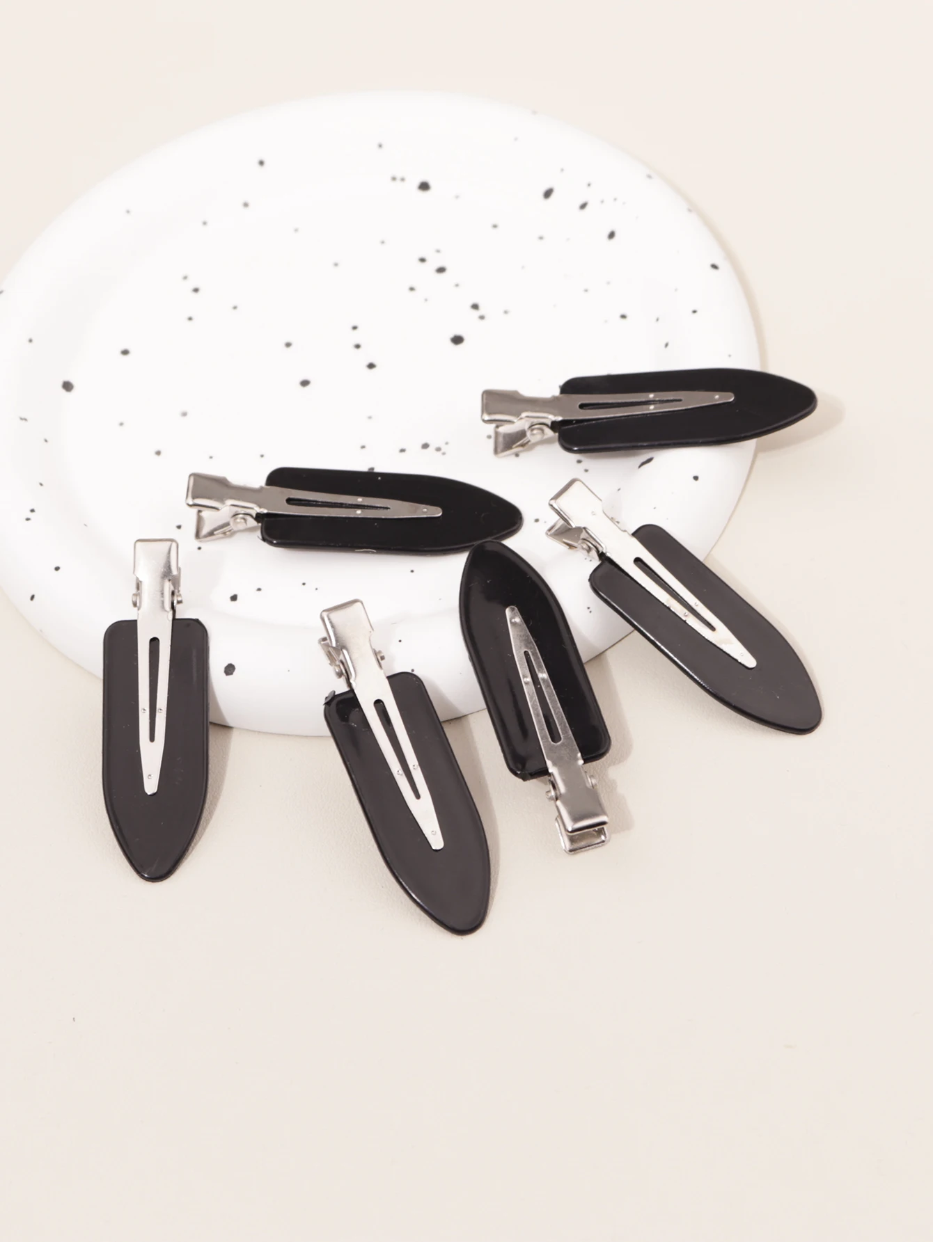 6 pieces/set of seamless hair clips with no bends, side bars, makeup and facial accessories, women's styling hair clips