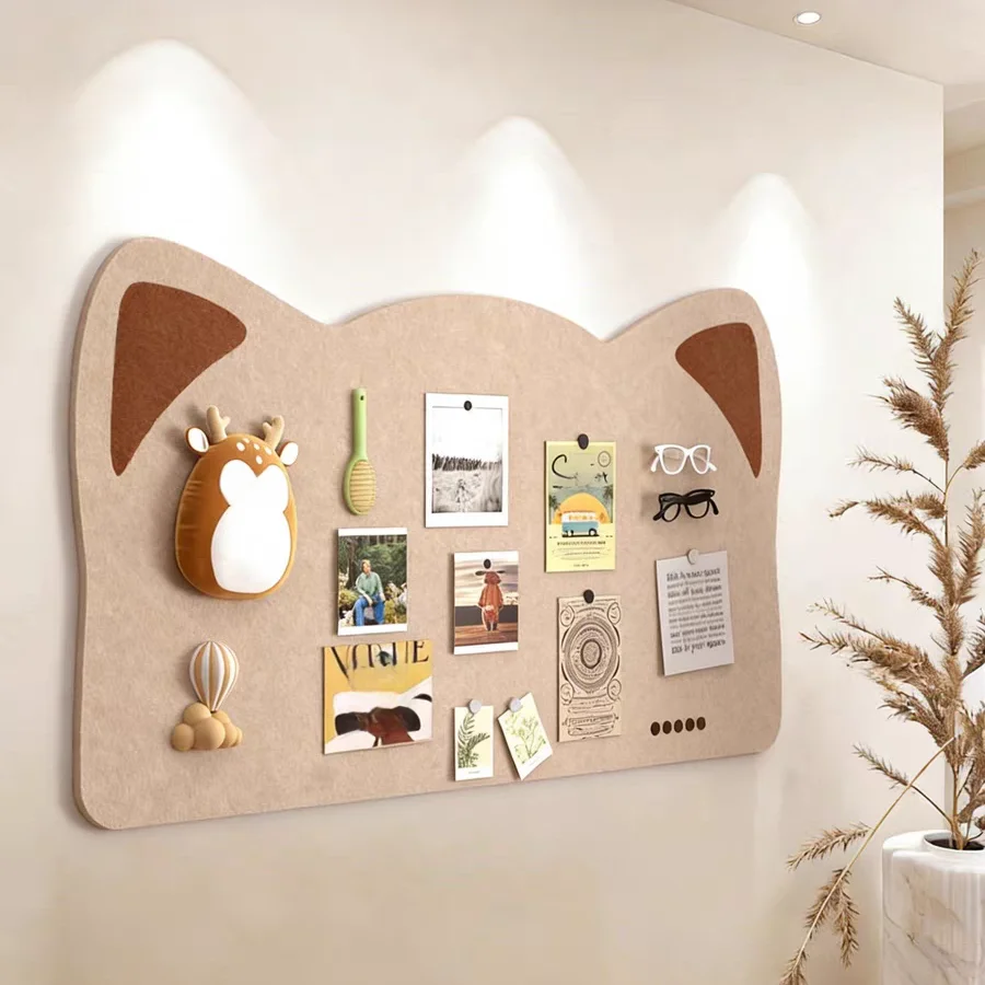 Felt Board Wall Stickers Decorative Pin Board Message Board Photo Wall Decorative Pin Board for Home Office Decor