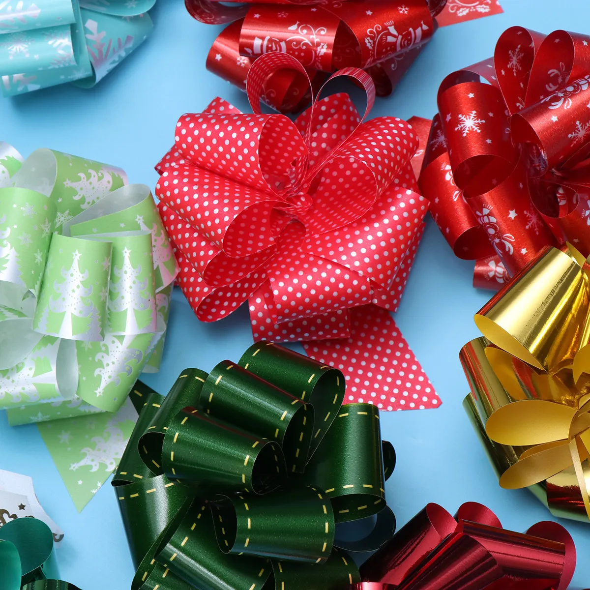 36Pcs Christmas Pull Bows DIY Assorted Colors Gift Wrapping Basket Bow Party Wedding Home Decoration Gift Bows