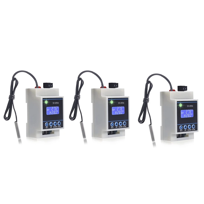 3X XY-DT01 Digitaler Temperaturregler -40-110 ° C Digitaler mikrodigitaler Thermostat mit LCD-Display