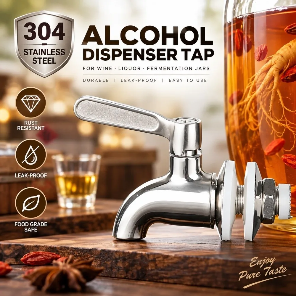 Stainless Steel Beverage Dispenser Spigot Replacement Smooth Flow Faucet Spigot Leakproof No Lead Water Dispenser Faucet Juice