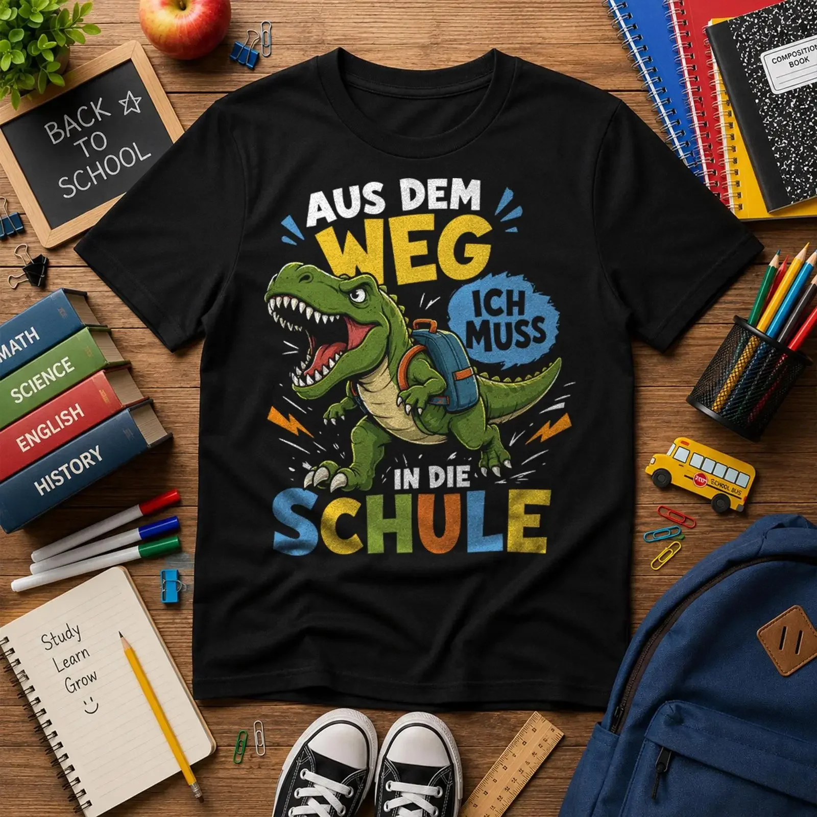 Dinosaur First Day of School Out the way I have to go Kids Premium T Shirt vintage Washed Soft Stretched Top For Everyday Wear