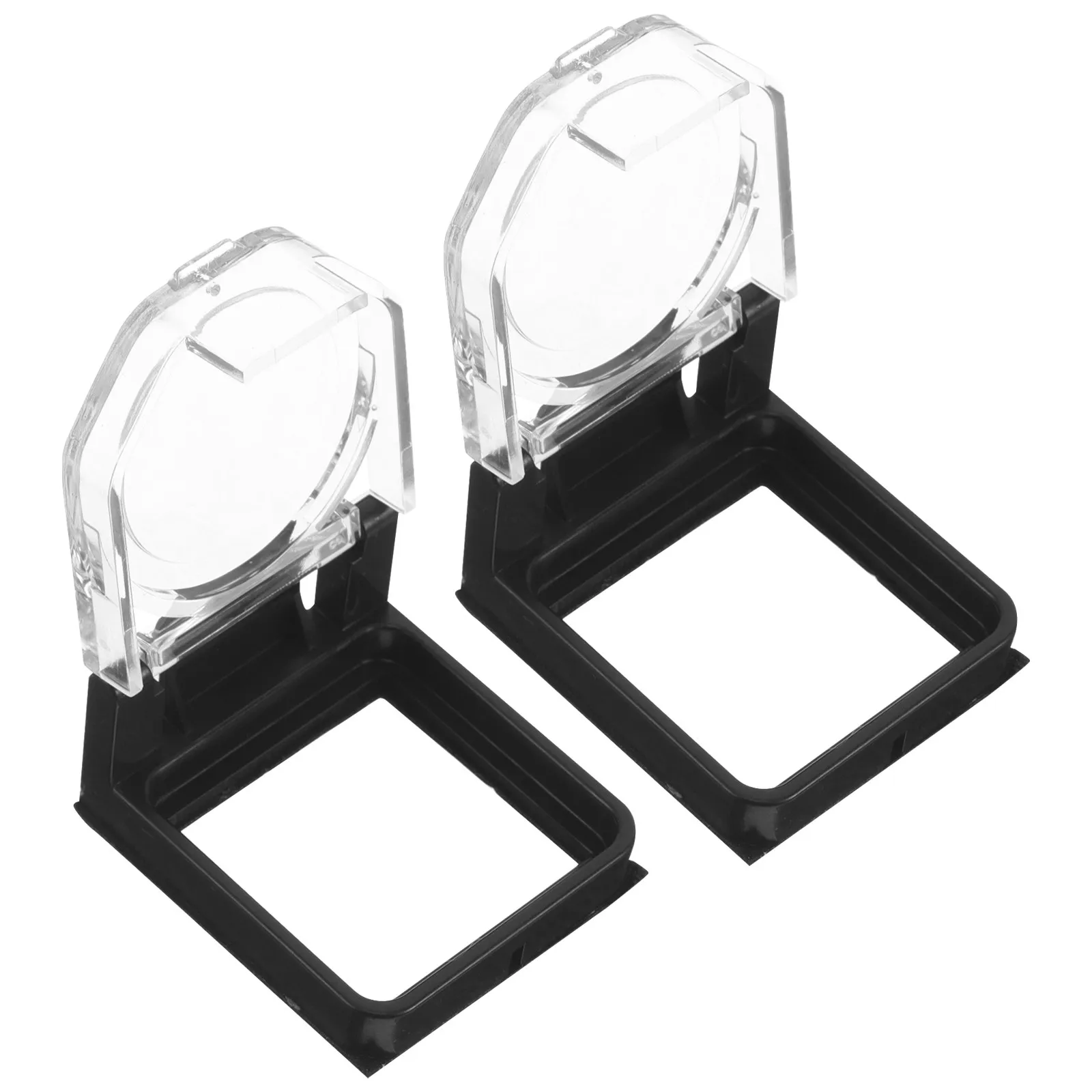 2 Pcs Switch Adhesive Cover Electrical Guard Power Button Push Dustproof Safety Cap Transparent Emergency Stop Protector