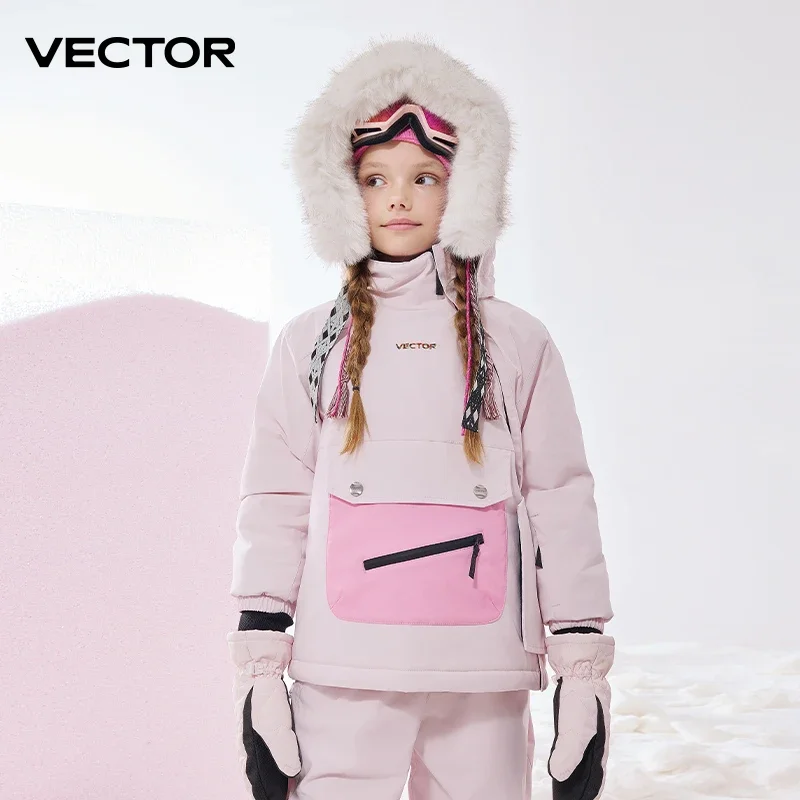 VECTOR Girls and Boy Cotton Skirts with Slant Skirts for Cold Protection and Warmth Clothes Snowboard Waterproof Outdoor Sports