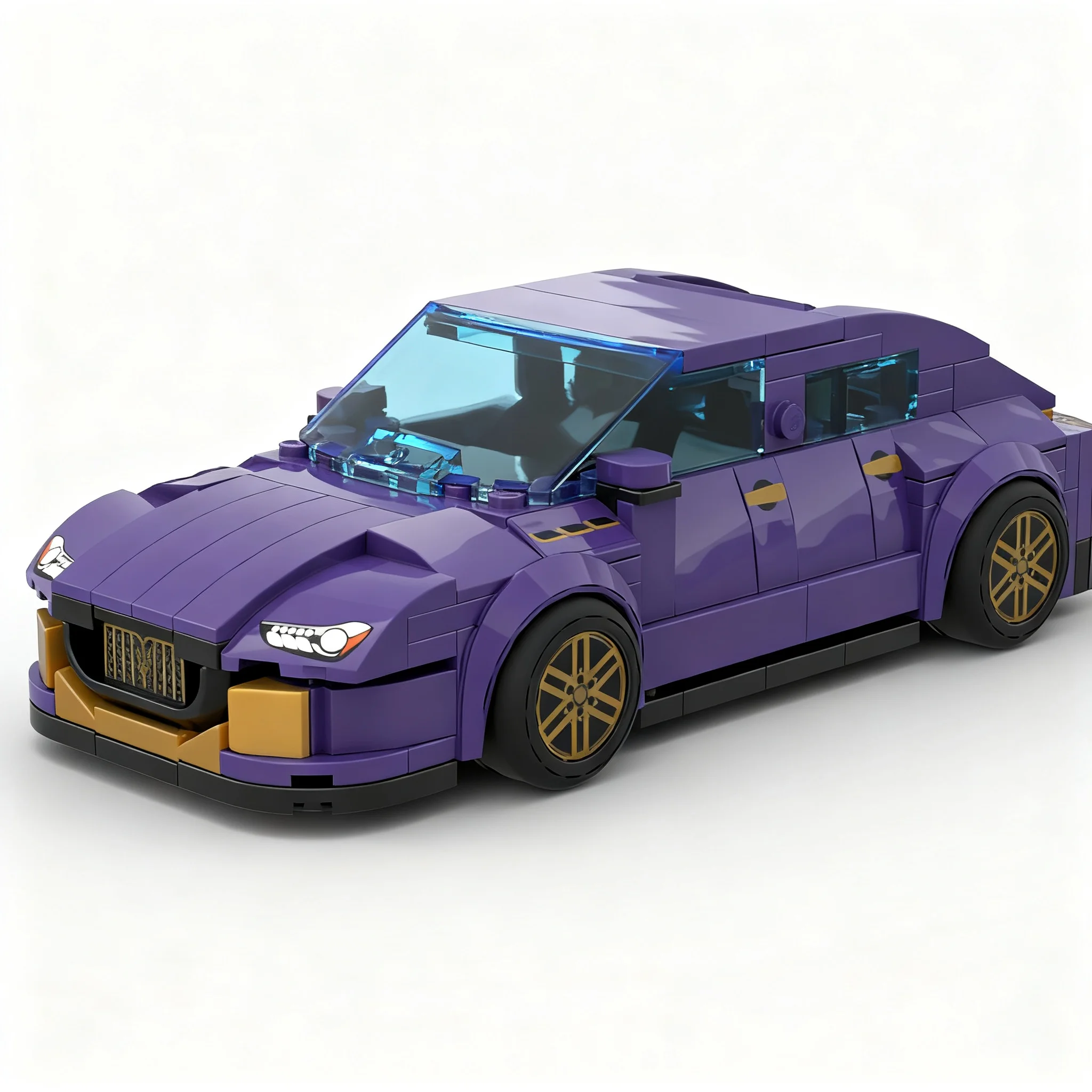 286pcs MOC City Champions Penguin's Maseraties Quattroporte VI Model Toys Building Blocks Construction Christmas Gift Collection
