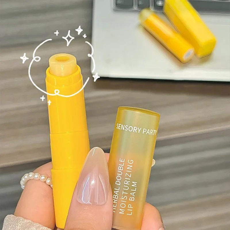 4g Moisturizing Lip Balm บํารุงยาวนานริมฝีปาก Care แต่งหน้าทุกวัน Smoothing Lip เส้น Double Plant Extract เครื่องสําอางค์