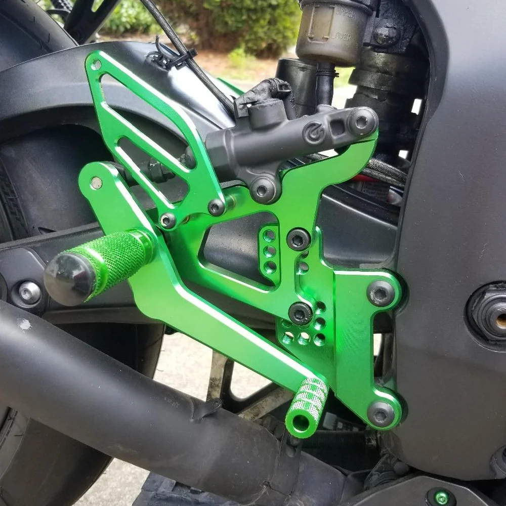 For Yamaha YZF R6 R6S YZF-R6 YZF-R6S 2003-2005 CNC Aluminium Adjustable Rearset Footrests Footpegs Foot Rests Pegs Rear Pedals