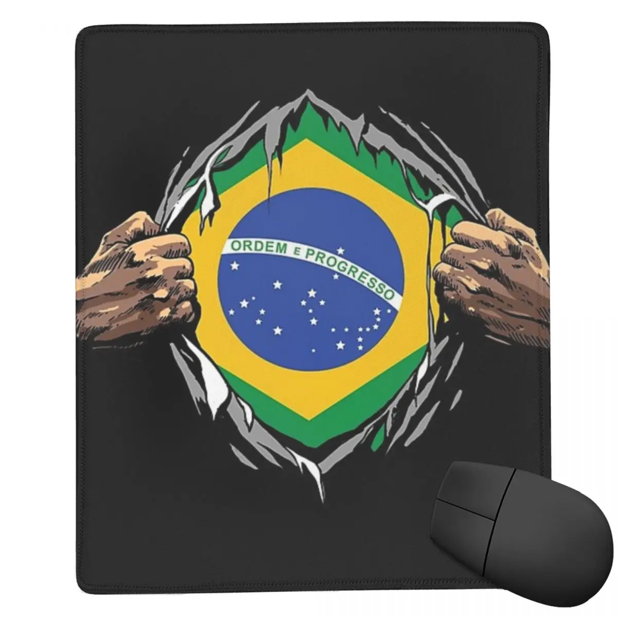 Brazil National Flag7x9 in 22x18 cm Mouse Pad Computer Keyboard Mouse Mat GamingPC Laptop Desk Mat Office Accessories Table Mats