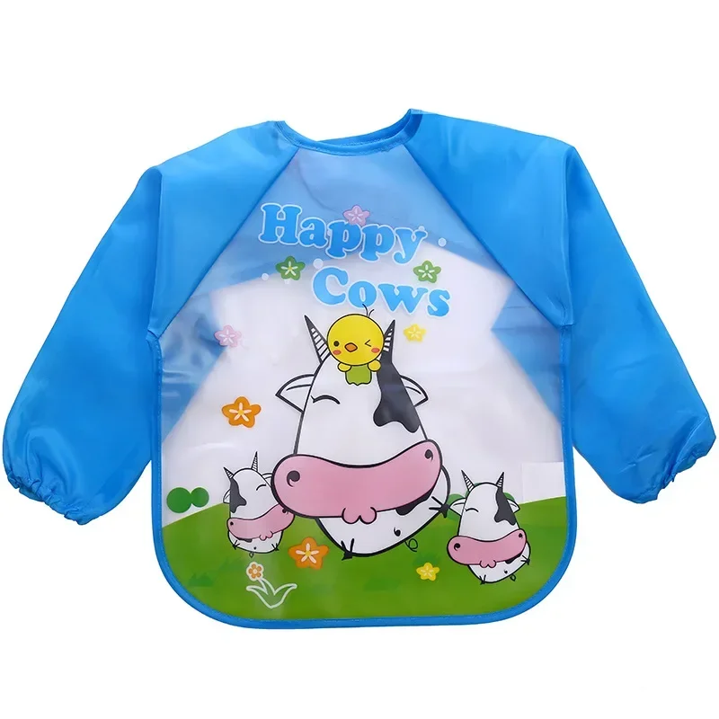 Baby Waterproof Bibs EVA Long Sleeve Children Apron Feeding Smock Bibs Kids Eating Breastplate Kid Stuff Baby Burp Cloths