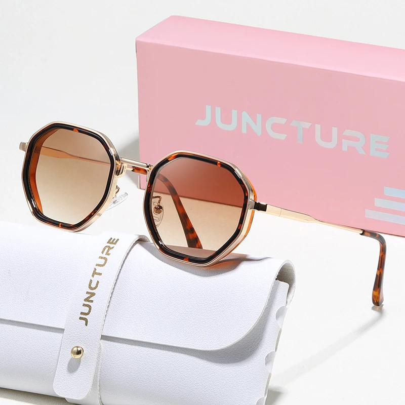 JUNCTURE Mode Runde Sonnenbrille Frauen Dress Up Sonnenbrille Kleiner Rahmen Farbverlauf Dame Party Urlaub Geschenke Sonnenbrille für Frauen