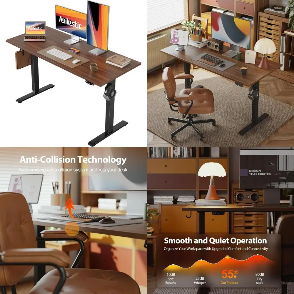

Height Adjustable Standing Desk, 48 x 24 Sit-Stand Desk for Office and Home, Ergonomic Desk