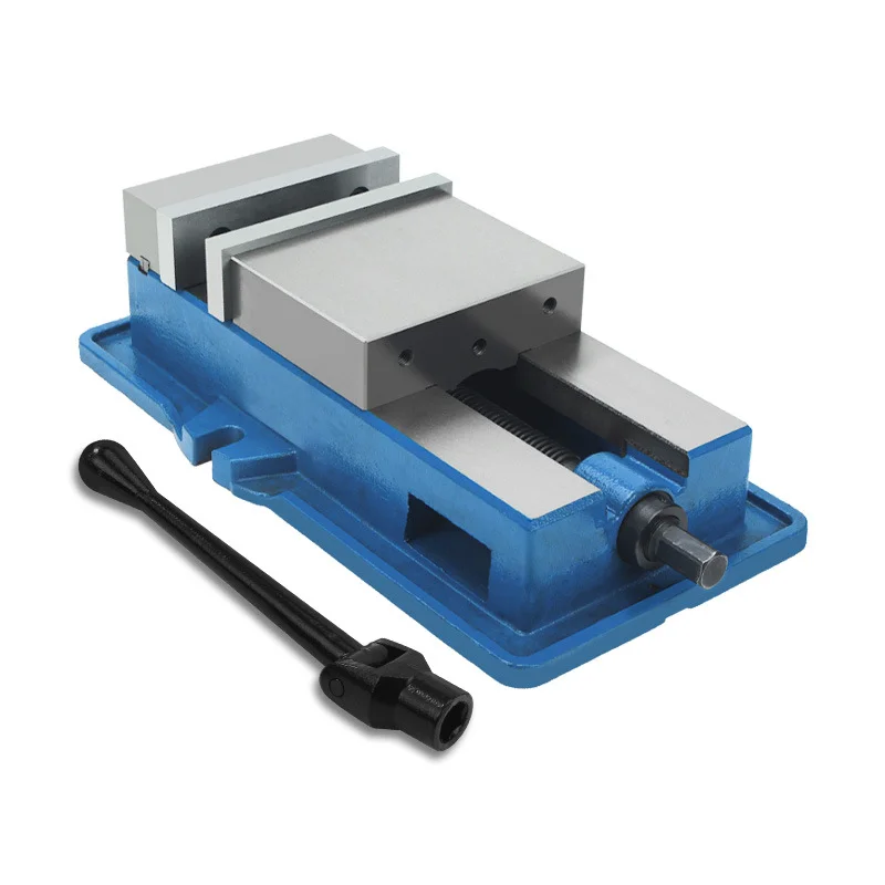 Heavy Duty Cast Iron Machine Vise Flat Jaw Precision Ground 90 Degree Angle Lock for Milling Drilling Grinding Table Fixing