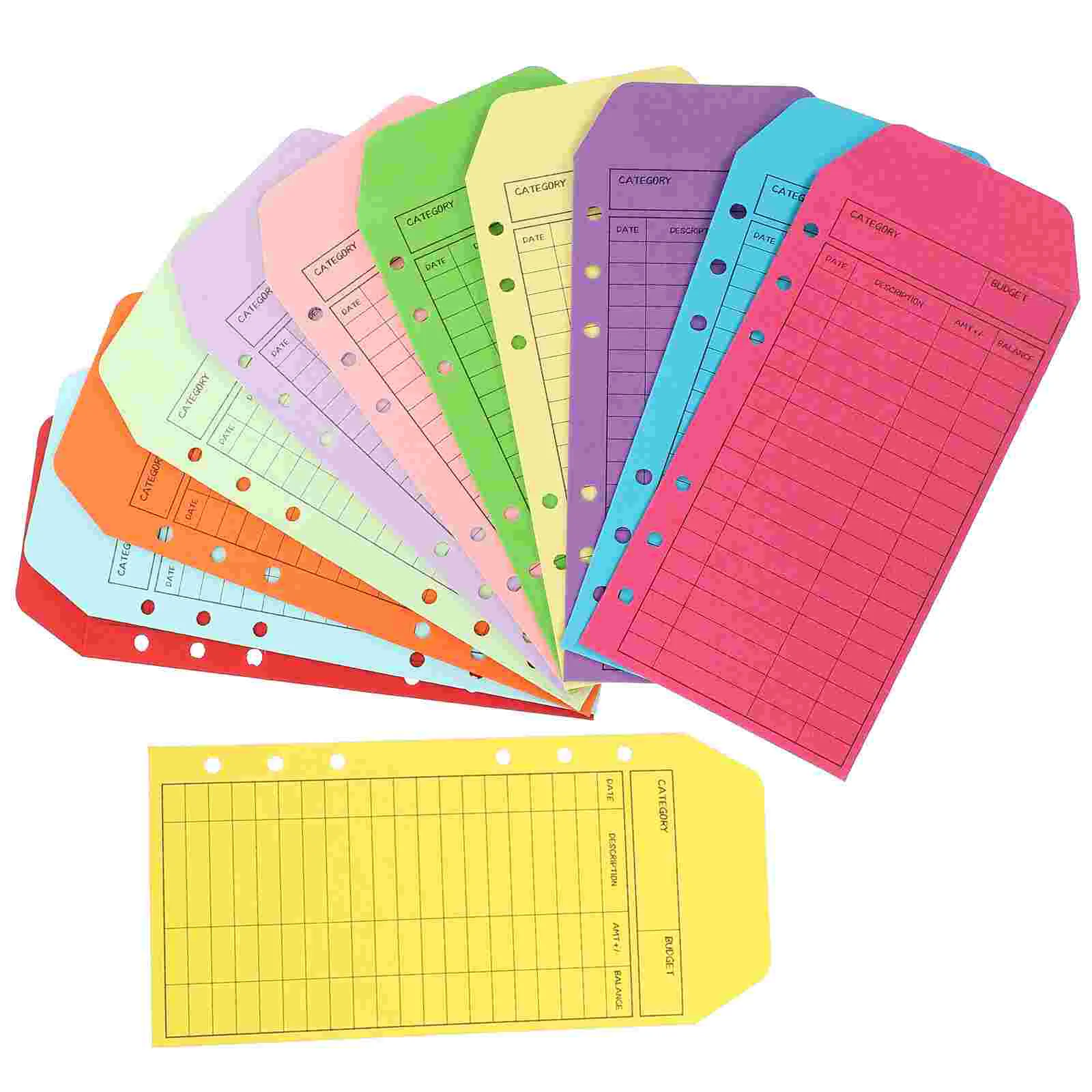 

12 Pcs Budget Envelope Colored Kraft Paper Chinese Letter Set Binder Envelopes Budgeting Business Envelops Cash Style Blinder