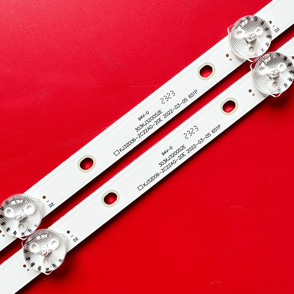 2/16 Uds tira de LED para iluminación trasera para KJ32D06-ZC22AG-20E LT-32M350W 32DH49-T2 303KJ 320044   HTV-32R01-T2C V320BJ6-Q01 6 lámparas 6V