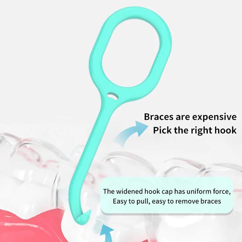 1PCS Orthodontic Aligner Removal Tool Braces Extractor Nice Invisible Removable Braces Clear Oral Care Remove Plastic Hook