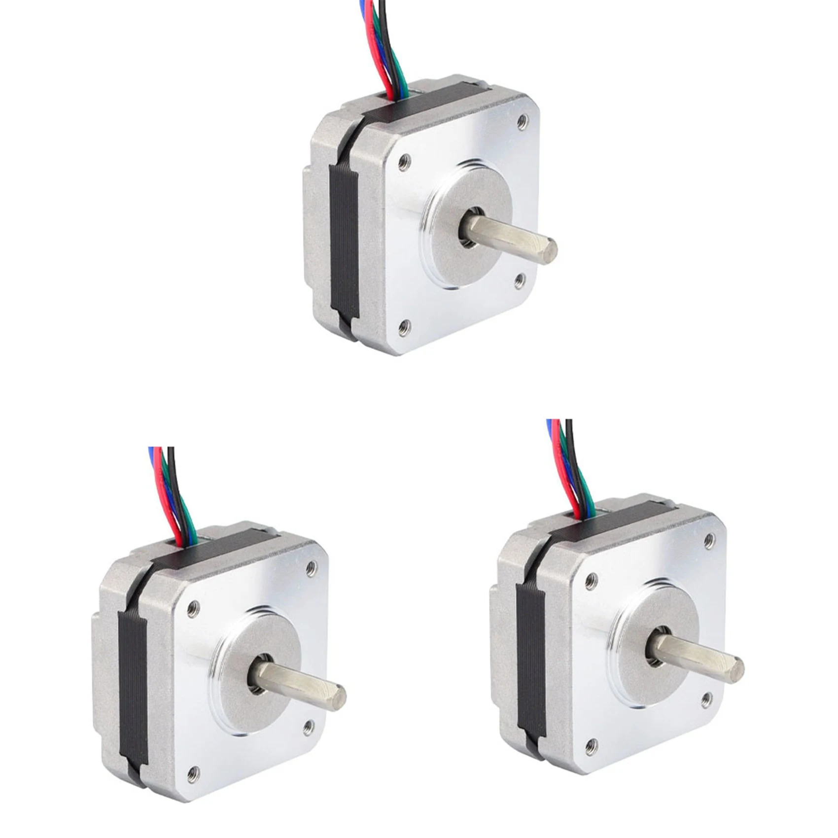 3X 17Hs08-1004S 4-Lead Nema 17 Stepper Motor 20mm 1A 13Ncm(18.4Oz.In) 42 Motor Nema17 Stepper for DIY 3D Printer Cnc Xyz