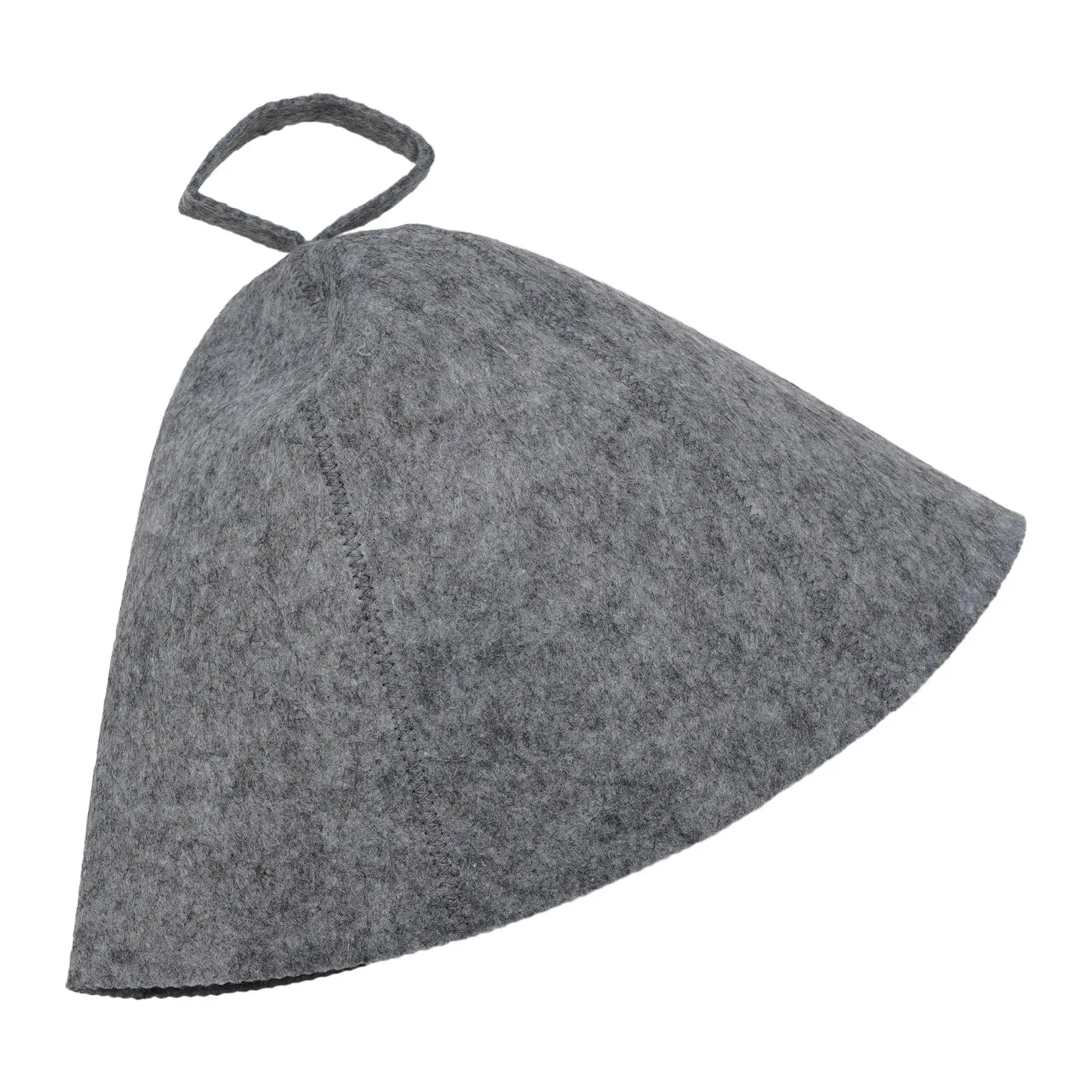 Wool Cap Sauna Hat Felt Foldable Grey Porosity Protection Shower Spa Bath With Hanging Loop 1pcs 27.6*9.1inches